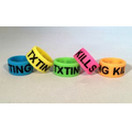 1/2" (12 Mm) Width Debossed Silicone Thumb/ Finger Ring w/ Color Fill